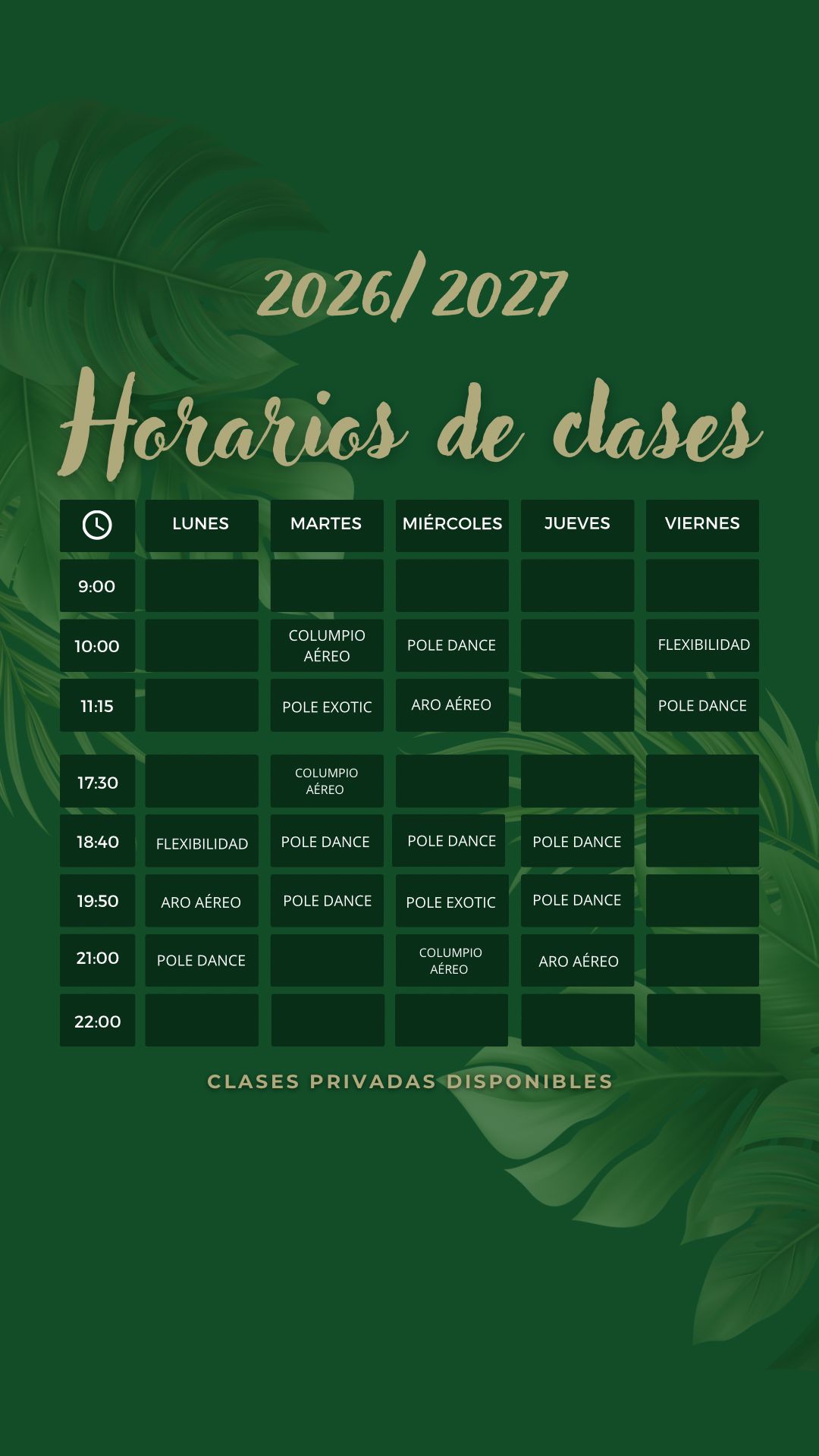Horarios